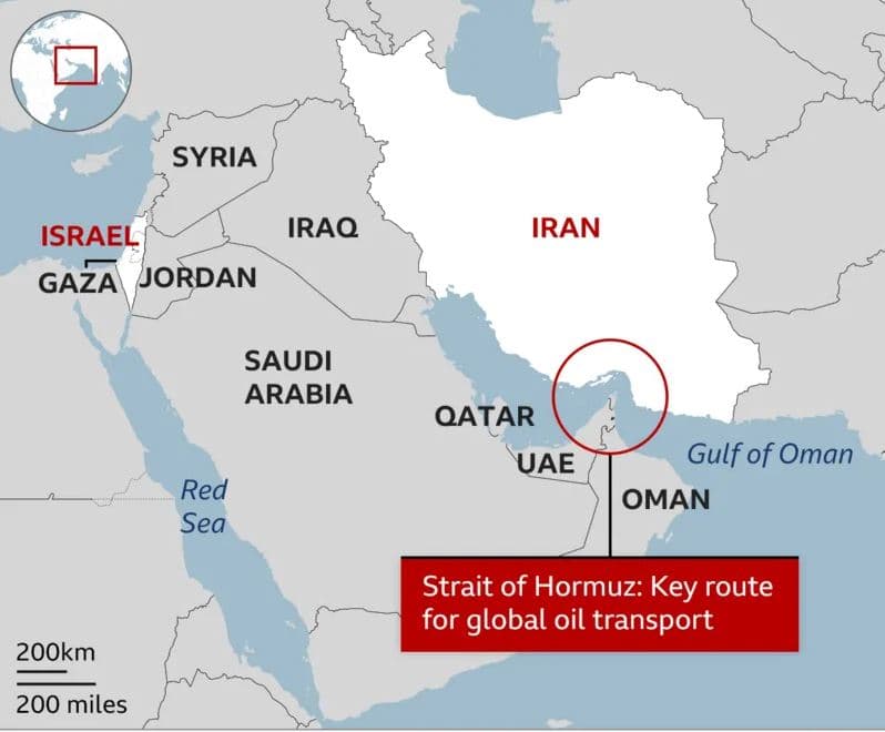 Oil tankers anchored near the Strait of Hormuz amid military tensions and global energy market disruption in 2026